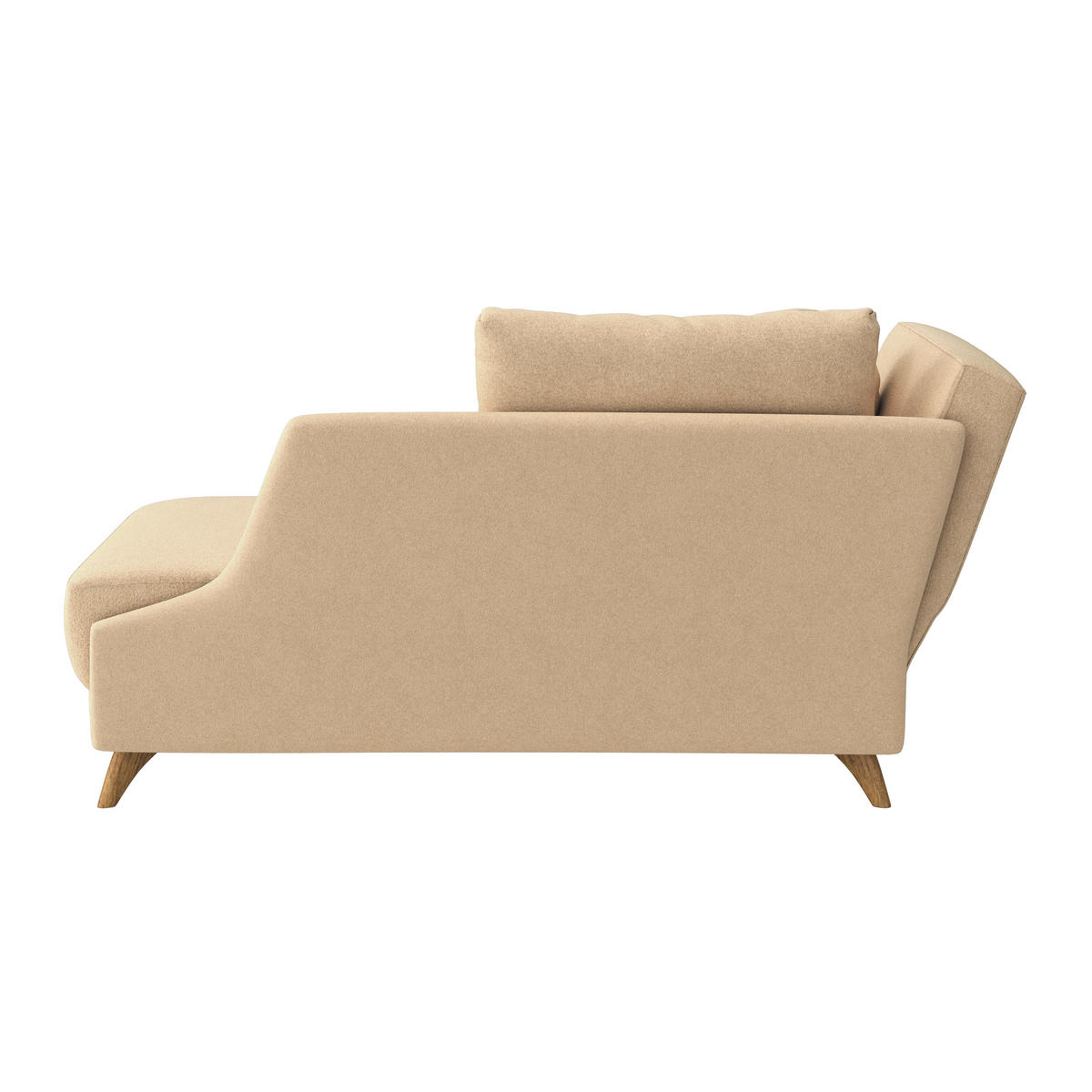 RÉCAMIERE in Flachgewebe Beige  - Eichefarben/Beige, Modern, Holz/Textil (205/74/94cm) - Bali