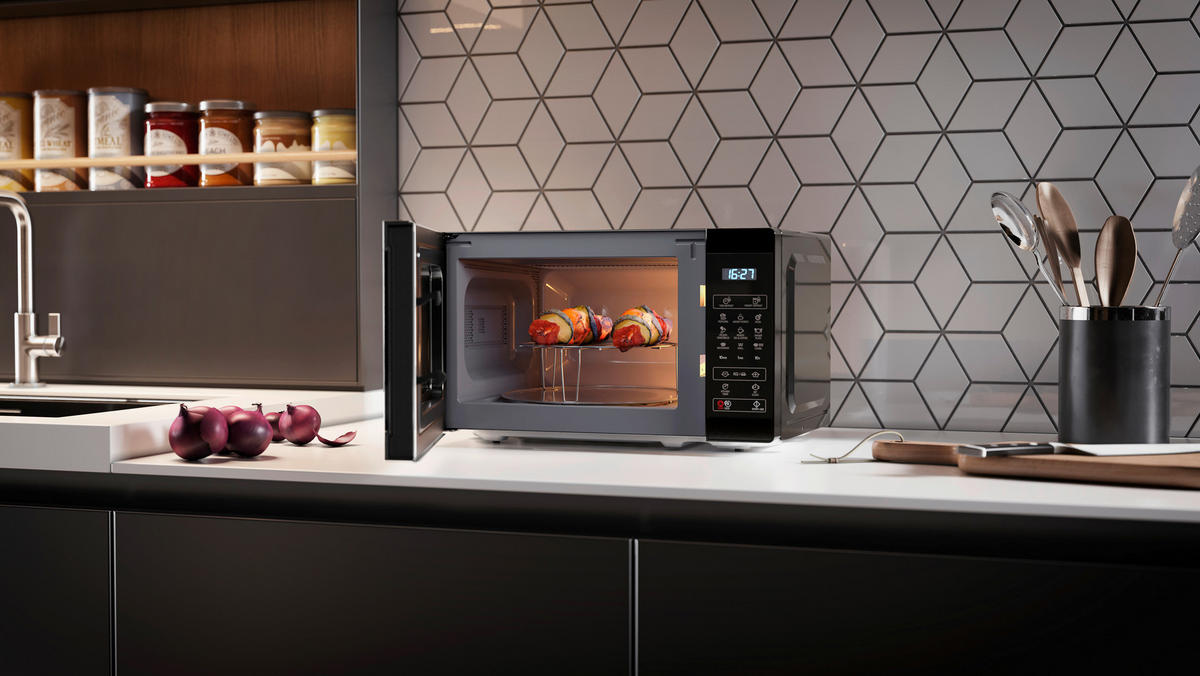 MIKROWELLE YC-MG02E-B  - Schwarz, Basics, Glas/Kunststoff (44/25.8/35.9cm) - Sharp