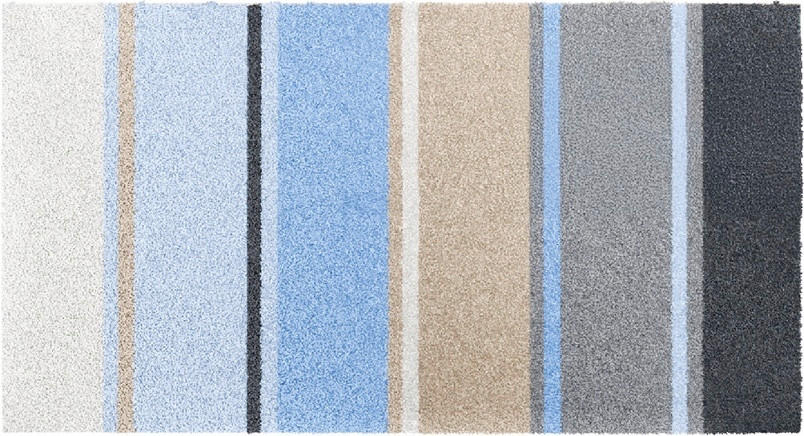 BADEMATTE Blau 65/115 cm  - Blau, Design, Kunststoff/Textil (65/115cm) - Grund