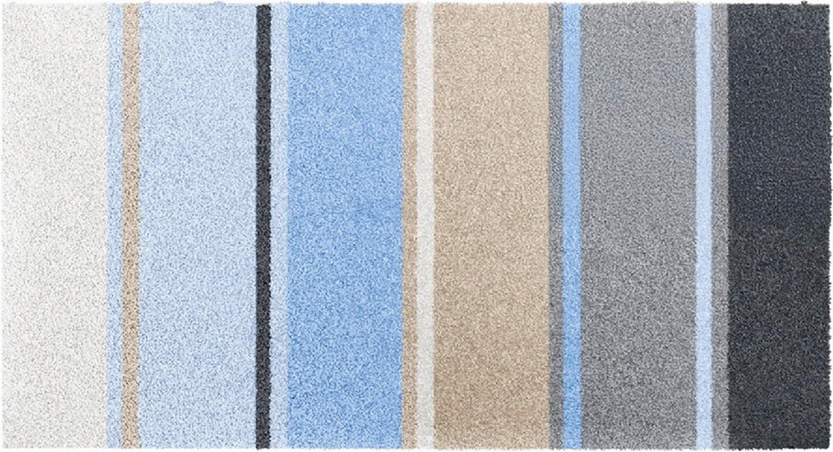 BADEMATTE Blau 65/115 cm  - Blau, Design, Kunststoff/Textil (65/115cm) - Grund