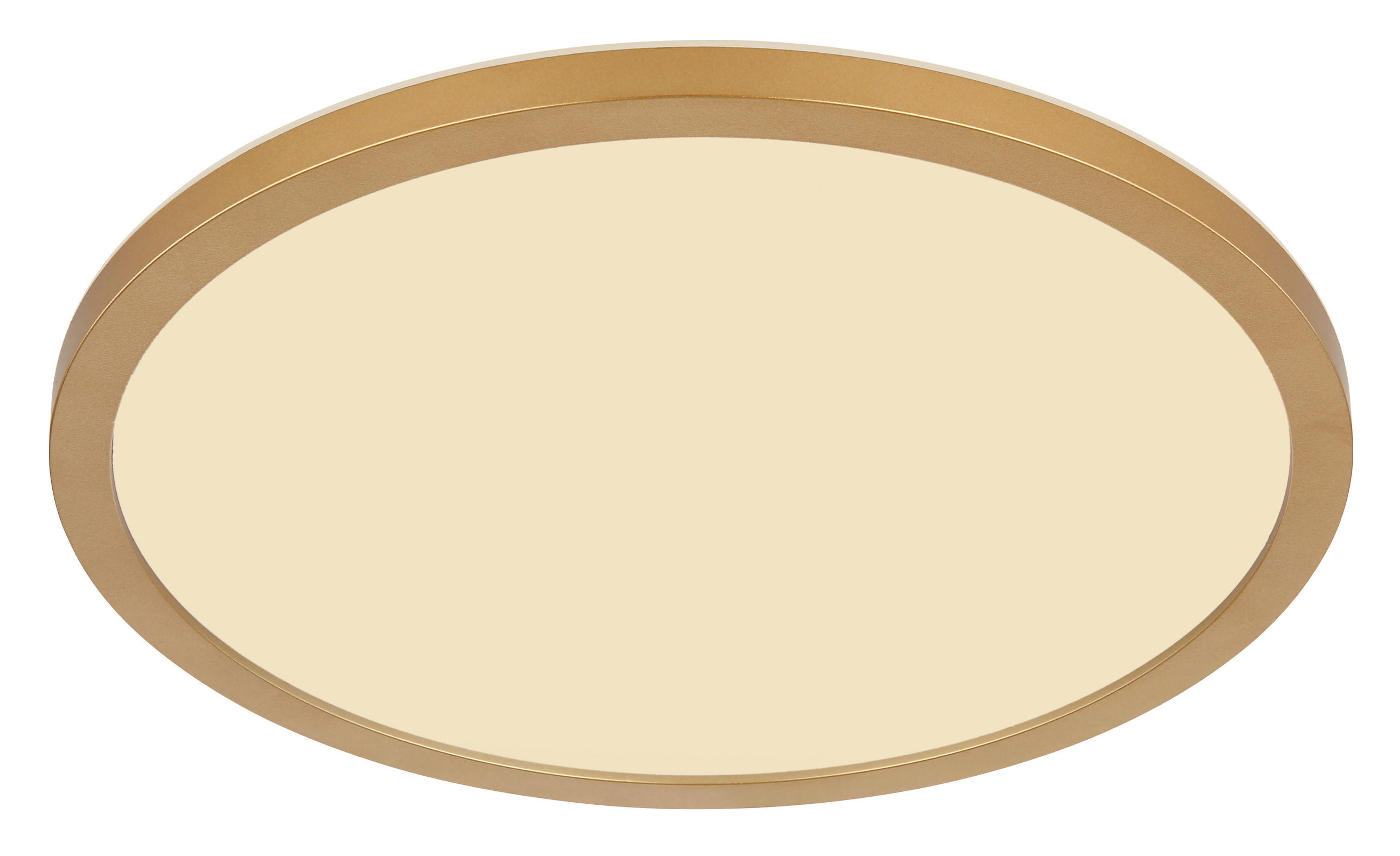 LED-DECKENLEUCHTE 24 W  42/2,5 cm    - Weiss/Messingfarben, Konventionell, Kunststoff (42/2,5cm) - Globo