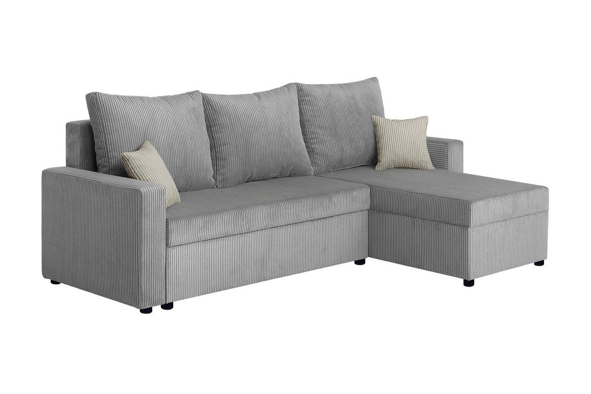 ECKSOFA Taupe  - Taupe/Schwarz, Design, Kunststoff/Textil (228/147cm) - P & B