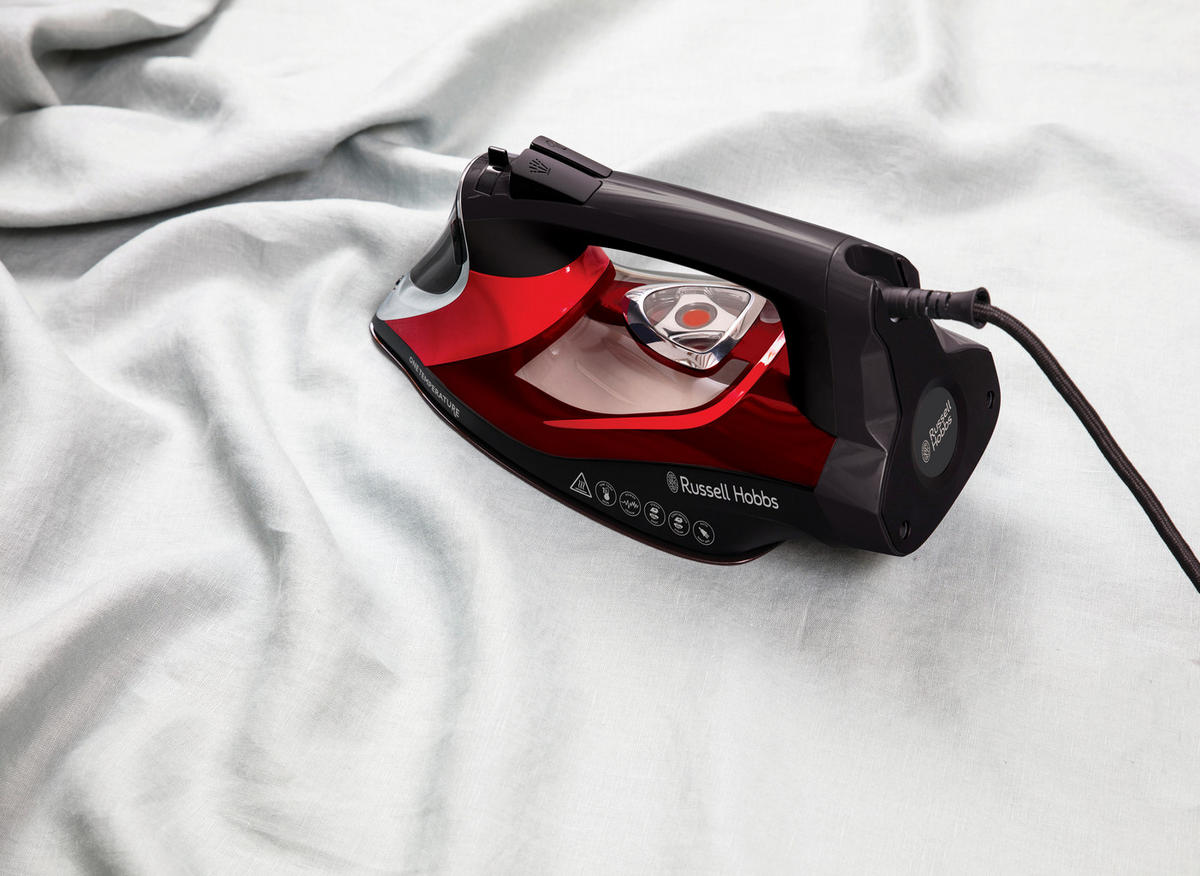 DAMPFBÜGELEISEN - Rot/Schwarz, Basics, Kunststoff/Metall (11,8/16,7/32,2cm) - Russell Hobbs
