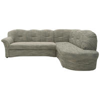 ECKSOFA Grau, Weiß Webstoff  - Schwarz/Weiß, KONVENTIONELL, Kunststoff/Textil (243/180cm) - MID.YOU