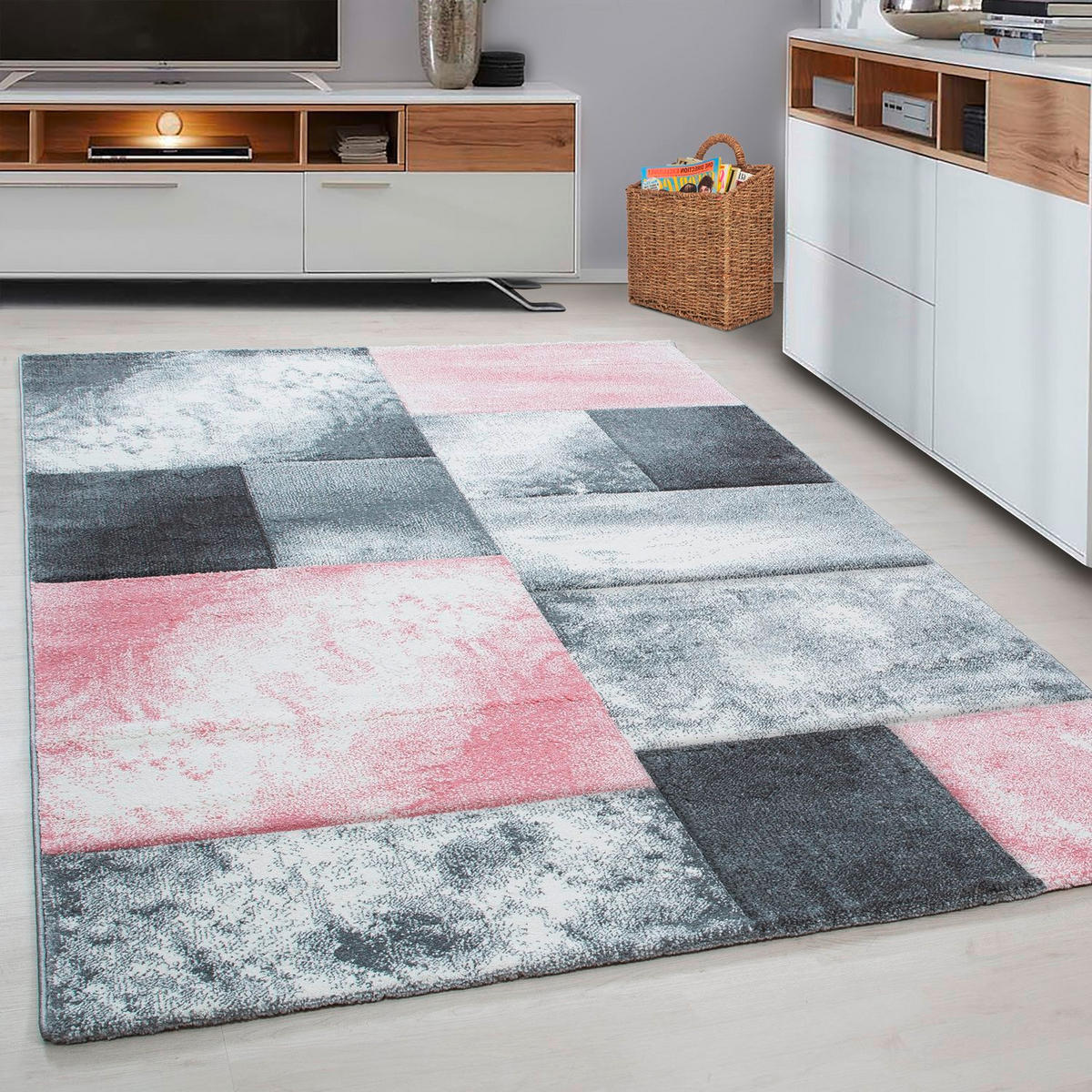 VÄVD MATTA 200/290 cm Hawaii 1710  - pink, Klassisk, textil (200/290cm) - Novel
