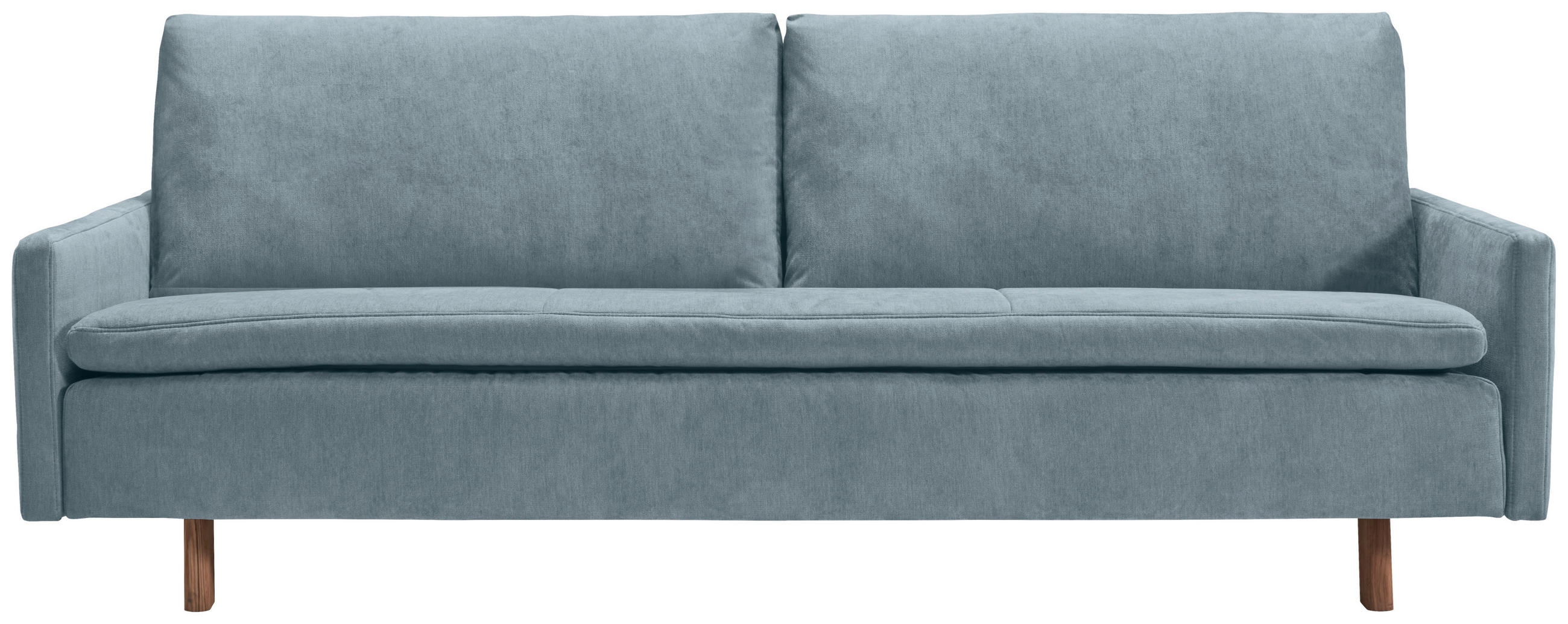 SCHLAFSOFA Flachgewebe Hellblau - Eichefarben/Hellblau, KONVENTIONELL, Holz/Textil (220/85/98cm) - Carryhome