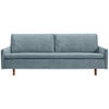 SCHLAFSOFA Flachgewebe Hellblau  - Eichefarben/Hellblau, KONVENTIONELL, Holz/Textil (220/85/98cm) - Carryhome