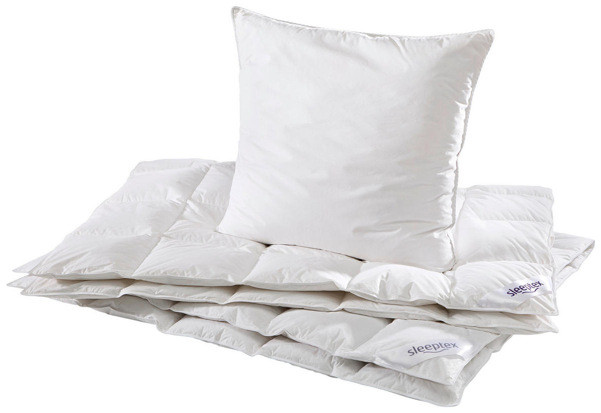 GANZJAHRESDECKE   135/200 cm   - Weiß, Basics, Naturmaterialien/Textil (135/200cm) - Sleeptex