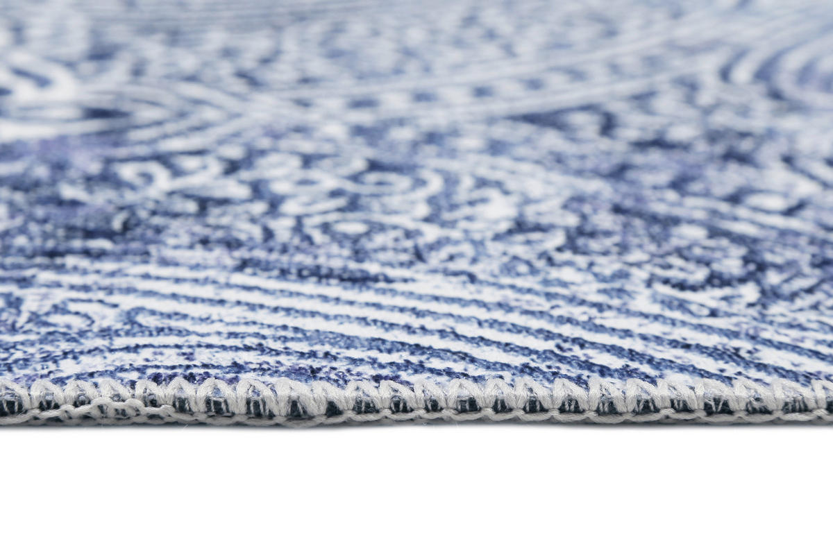 WEBTEPPICH 130/190 cm Grace Blau, Silberfarben  - Blau/Silberfarben, Design, Textil (130/190cm) - WECON HOME