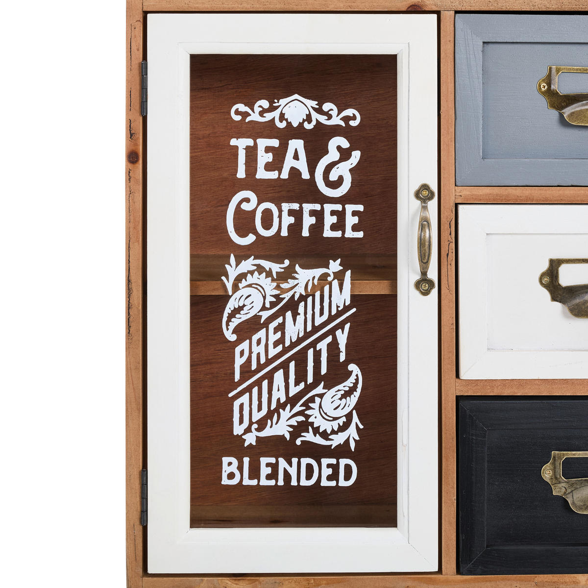 HÄNGEVITRINE in massiv Tanne Multicolor, Naturfarben  - Goldfarben/Multicolor, LIFESTYLE, Holz/Metall (69,5/43/19cm) - Landscape