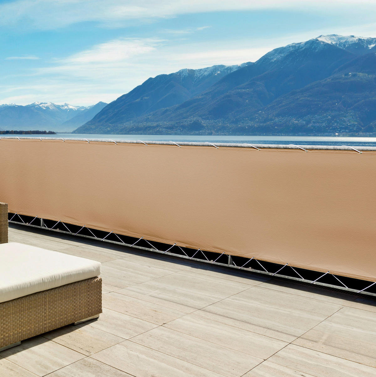 SICHTSCHUTZ - Olivgrün, Basics, Textil (90/500cm)