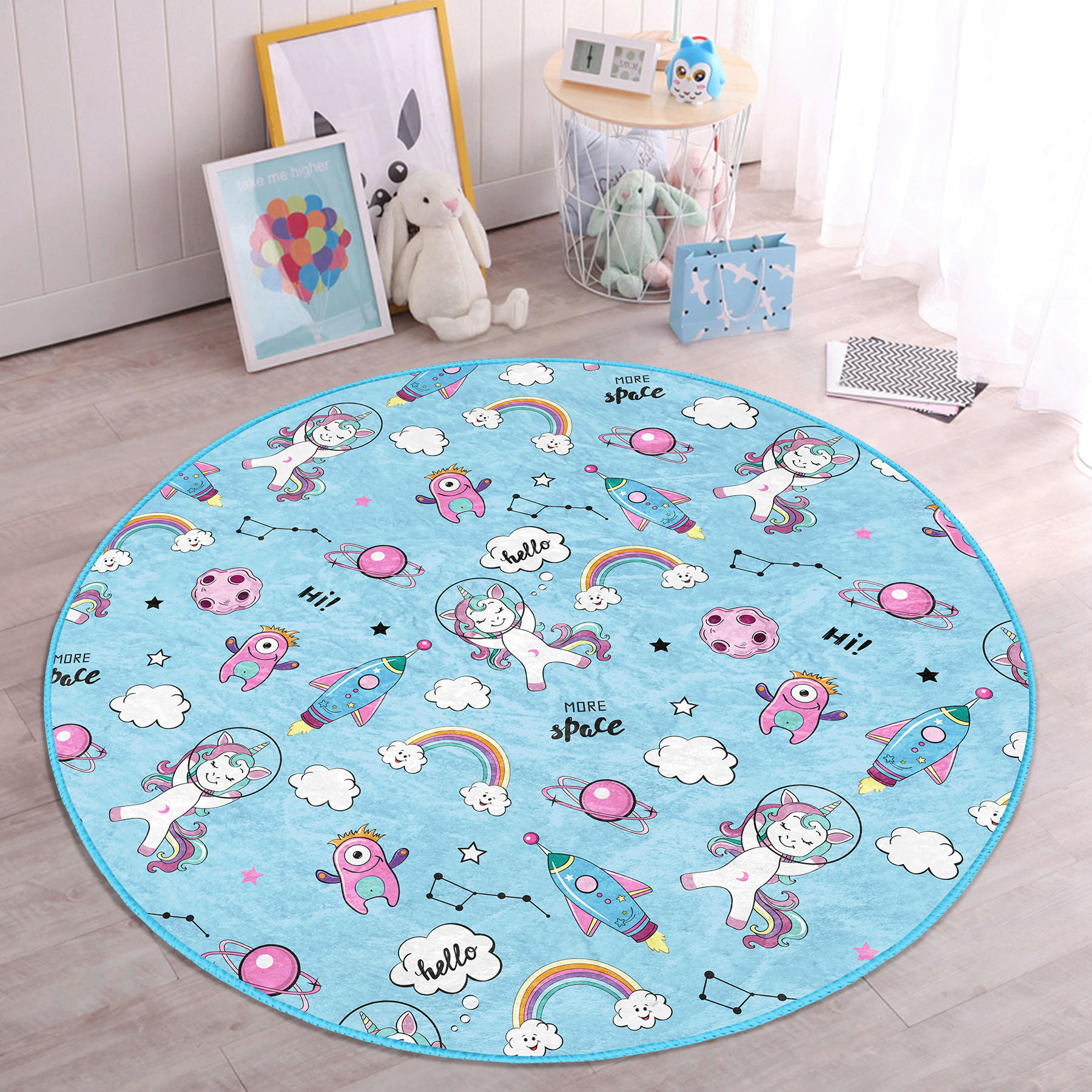 KINDERTEPPICH  Wohnzimmer 150/150 cm Multicolor rund  - Multicolor, Basics, Textil (150/150cm)