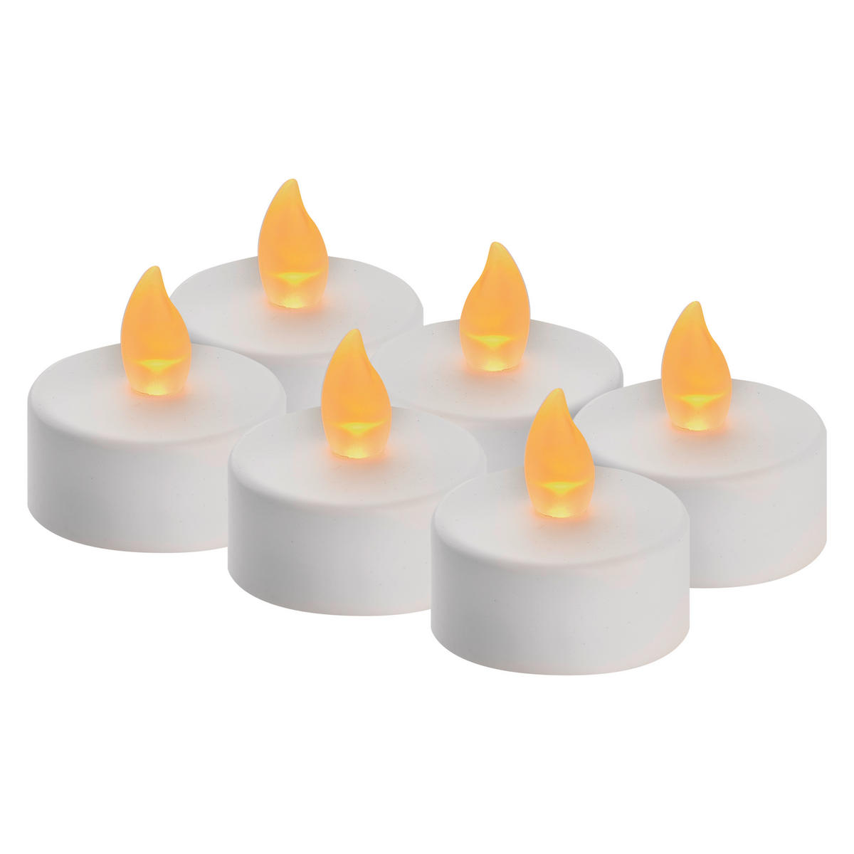 SADA LED SVIEČOK 6-dielne  plast   - biela, Basics, plast