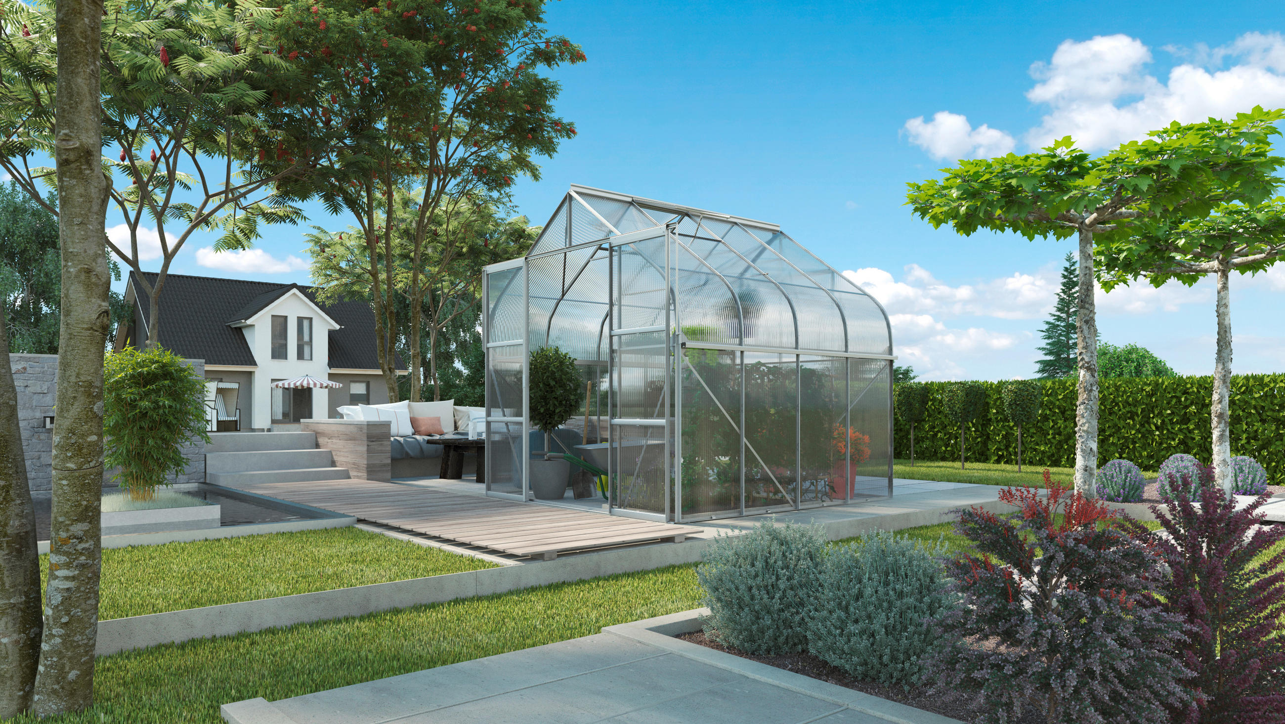 Gewächshausbausatz Diana 6700 Hkp4mm Set