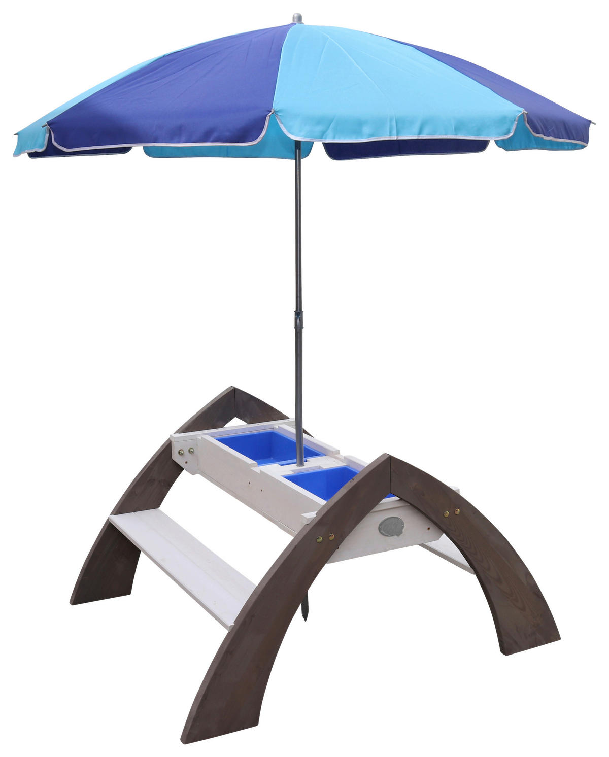 SAND- UND WASSERTISCH Holz Grau, Weiß  - Weiß/Grau, KONVENTIONELL, Holz/Kunststoff (119/65/98cm) - Ambia Garden