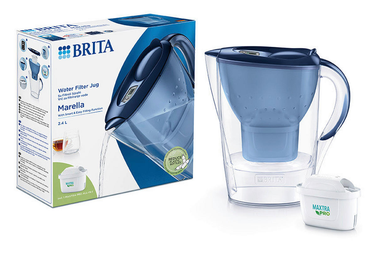 VRČ ZA FILTRIRANJE VODE     - modra, Basics, umetna masa (2,4l) - Brita
