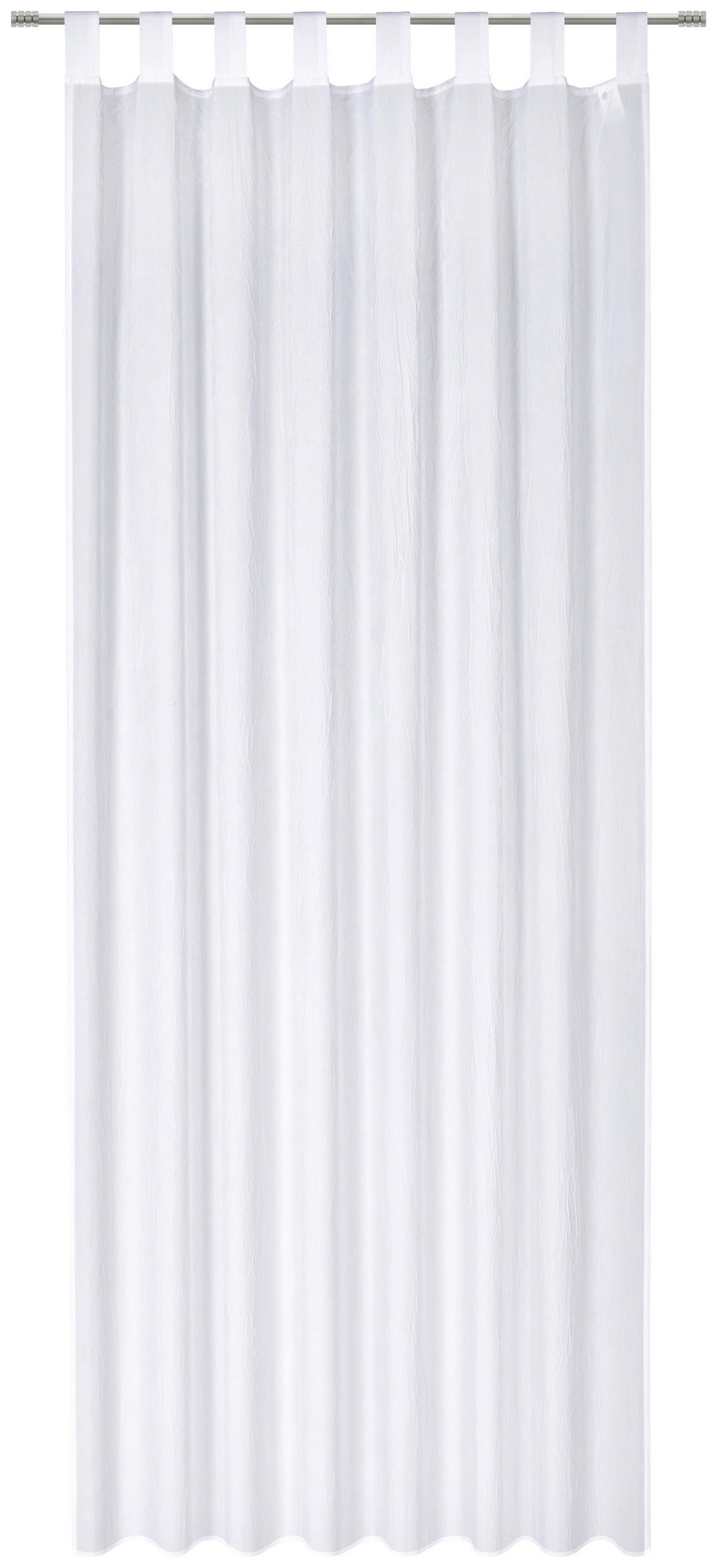 ZAVESA SA PETLJAMA ZA KAČENJE bela - bela, Dizajnerski, tekstil (135/245cm) - Boxxx