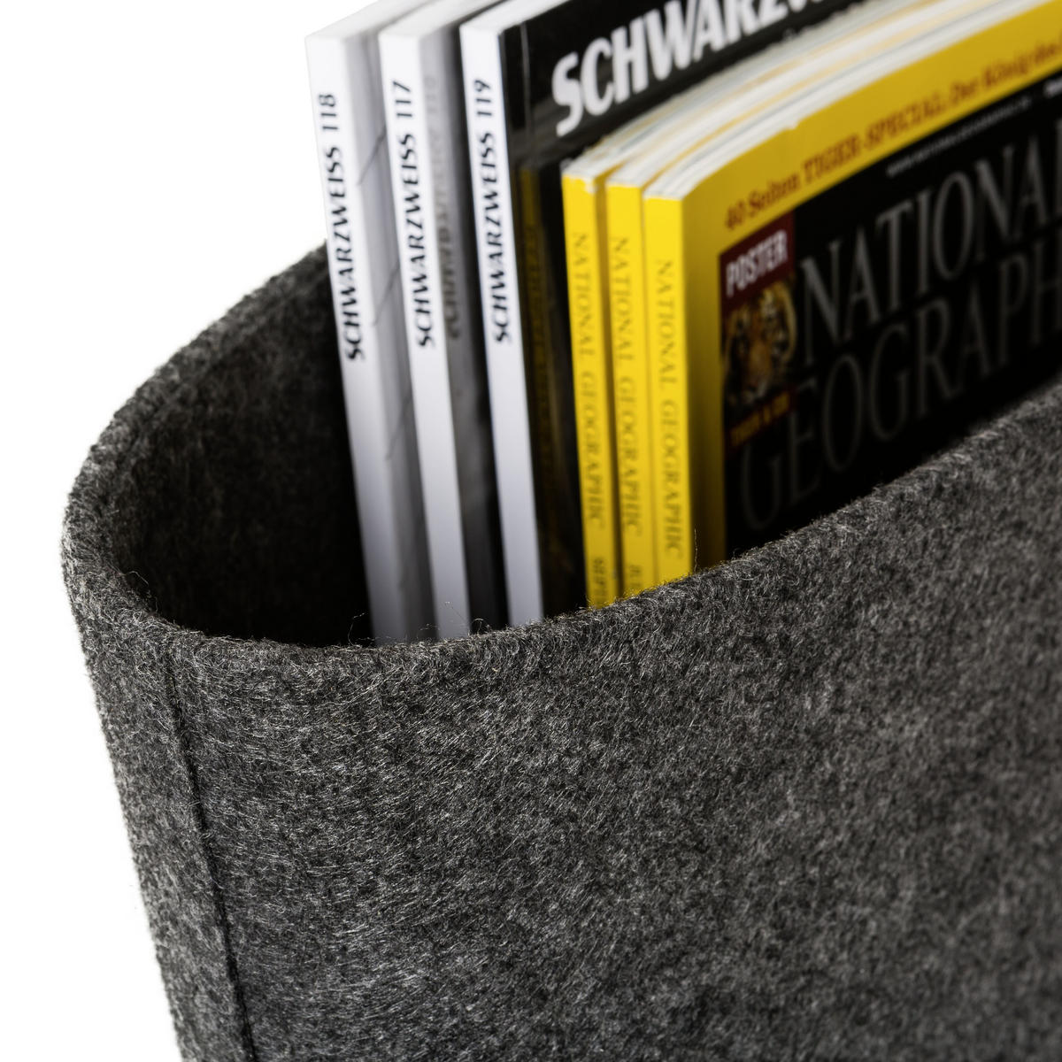 ZEITUNGSSTÄNDER Holz, Textil Anthrazit, Eichefarben  - Eichefarben/Anthrazit, Design, Holz/Textil (41/29/14cm)