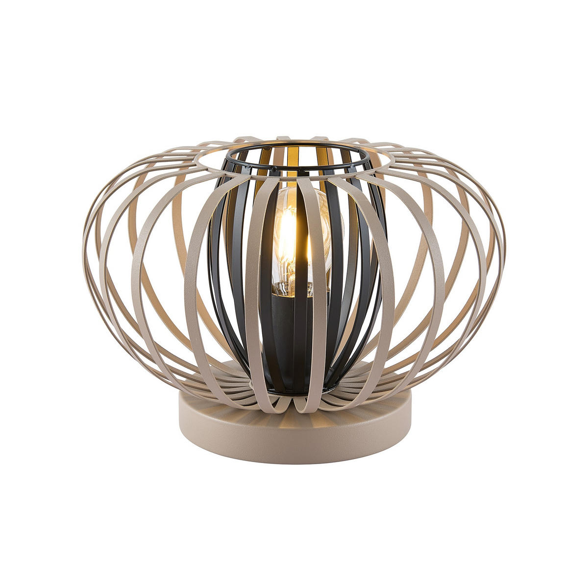TISCHLEUCHTE Melina 25/19 cm   - Sandfarben/Beige, Design, Metall (25/19cm) - Novel