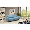 SCHLAFSOFA Webstoff Blau  - Blau/Buchefarben, KONVENTIONELL, Holz/Textil (220/90/95cm) - Carryhome