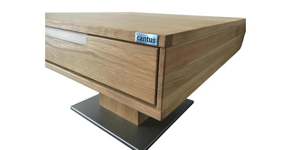 COUCHTISCH in Holz 75/75/45 cm - Eichefarben/Silberfarben, KONVENTIONELL, Holz/Holzwerkstoff (75/75/45cm) - Cantus