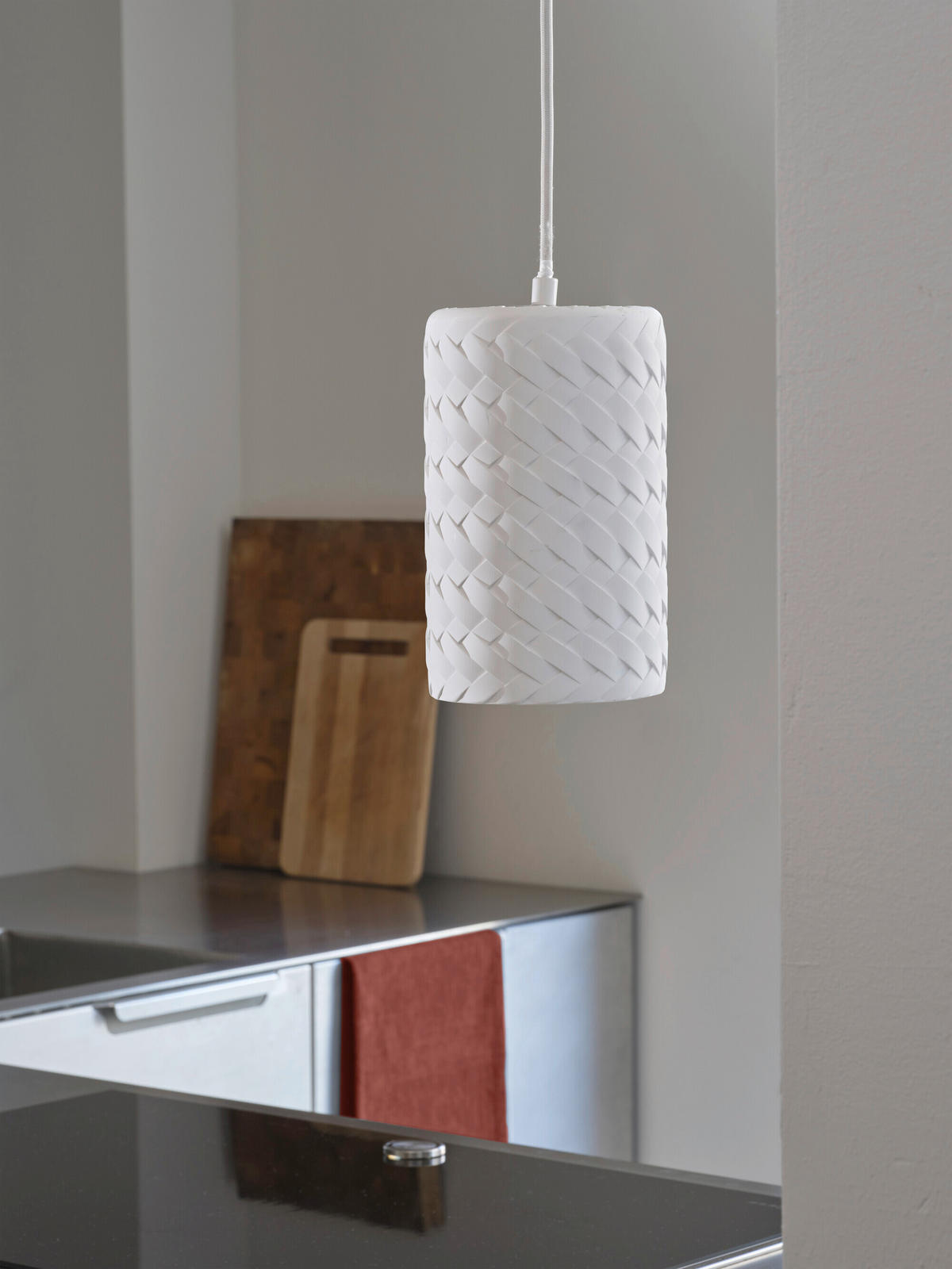 HÄNGELEUCHTE 14/128 cm  - Weiß, Basics, Stein/Metall (14/128cm) - Osram