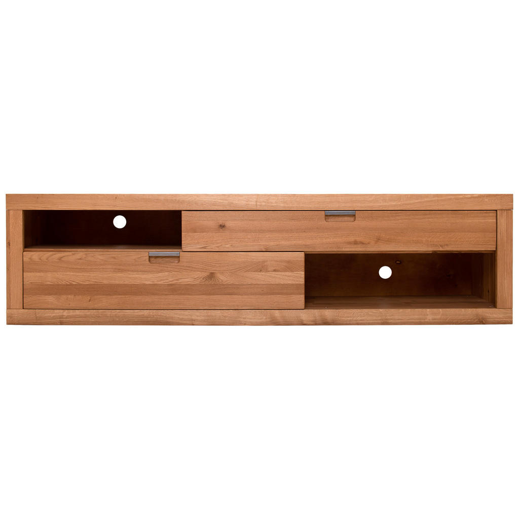 Thumbnail - Carryhome Tv-Element, Wildeiche, Holz, Wildeiche, massiv, 2 Schubladen, 200x54x42 cm, Kabeldurchlass, Holzmöbel