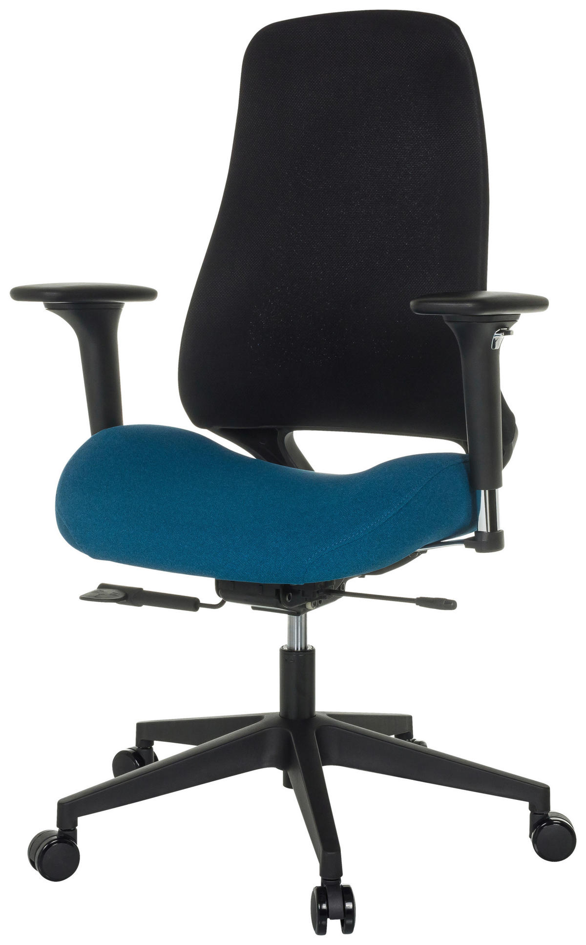SNURRSTOL  i flatväv mörkblå  - svart/mörkblå, Modern, textil/plast (67/111 - 120/64cm) - MID.YOU