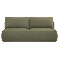 SCHLAFSOFA Jacquard Grün  inkl. Rückenkissen, Bettkasten, Schlaffunktion, Rücken echt, Liegefläche im Originalstoff  - Schwarz/Grün, KONVENTIONELL, Kunststoff/Textil (210/92/100cm) - Milino