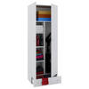 MEHRZWECKSCHRANK 70/198/39 cm  - Weiss/Silberfarben, Modern, Holzwerkstoff/Kunststoff (70/198/39cm) - MID.YOU