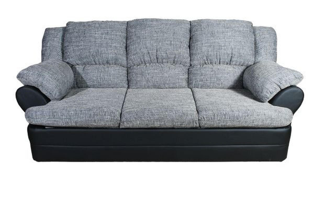 SJEDEĆA GARNITURA tekstil  siva, crna   - siva/crna, Design, drvni materijal/tekstil (210/95/90cm) - Cantus