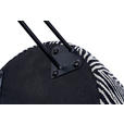HOCKER in Metall, Textil Schwarz, Weiß  - Schwarz/Weiß, KONVENTIONELL, Textil/Metall (43/45/43cm) - Xora