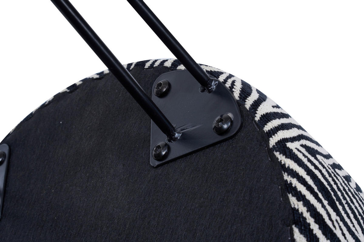 PALL i metall, textil svart, vit  - vit/svart, Klassisk, metall/textil (43/45/43cm) - Xora
