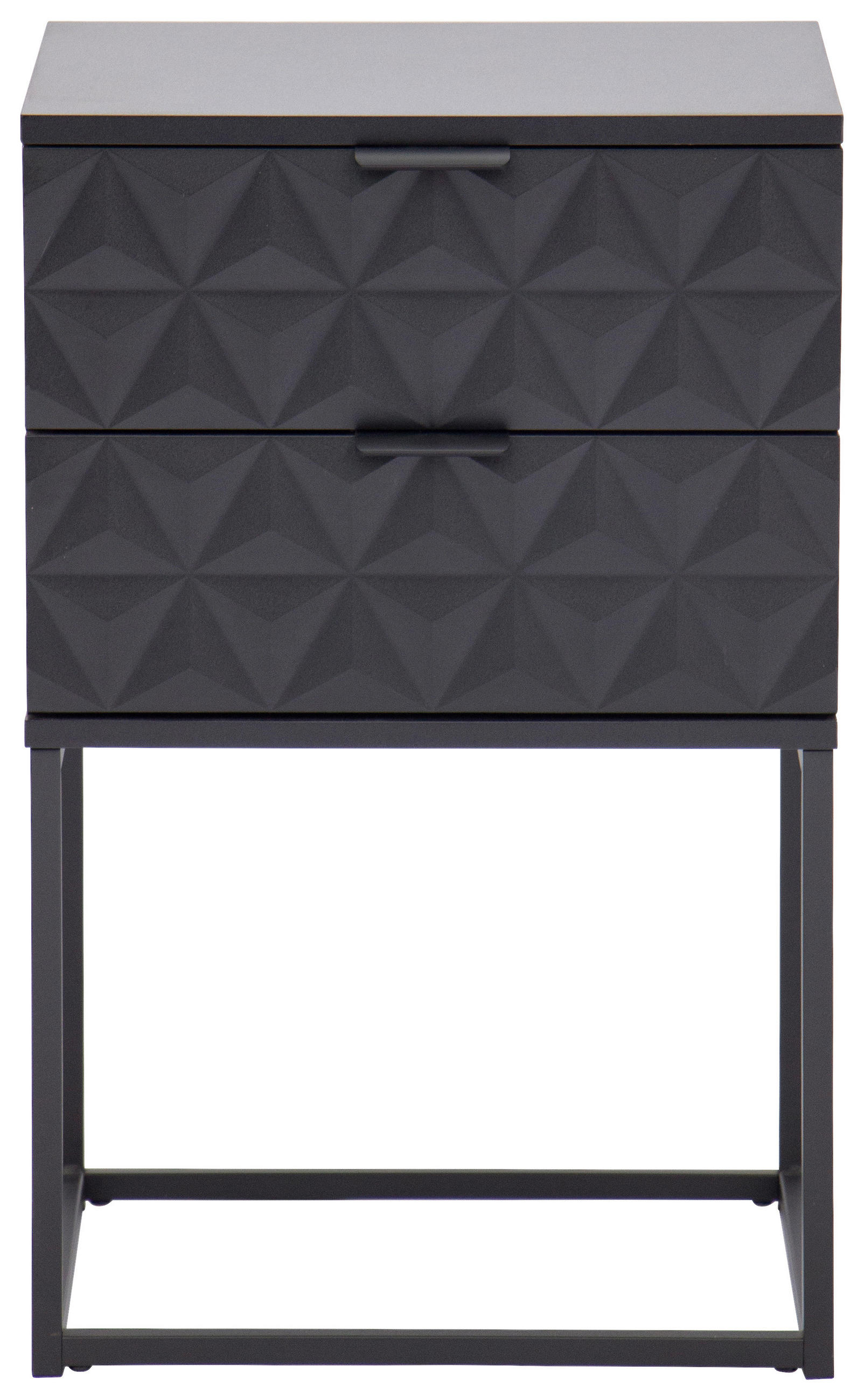 NACHTSCHRANK 42,5/67/38,5 cm  - Schwarz, KONVENTIONELL, Holzwerkstoff/Metall (42,5/67/38,5cm) - Boxxx