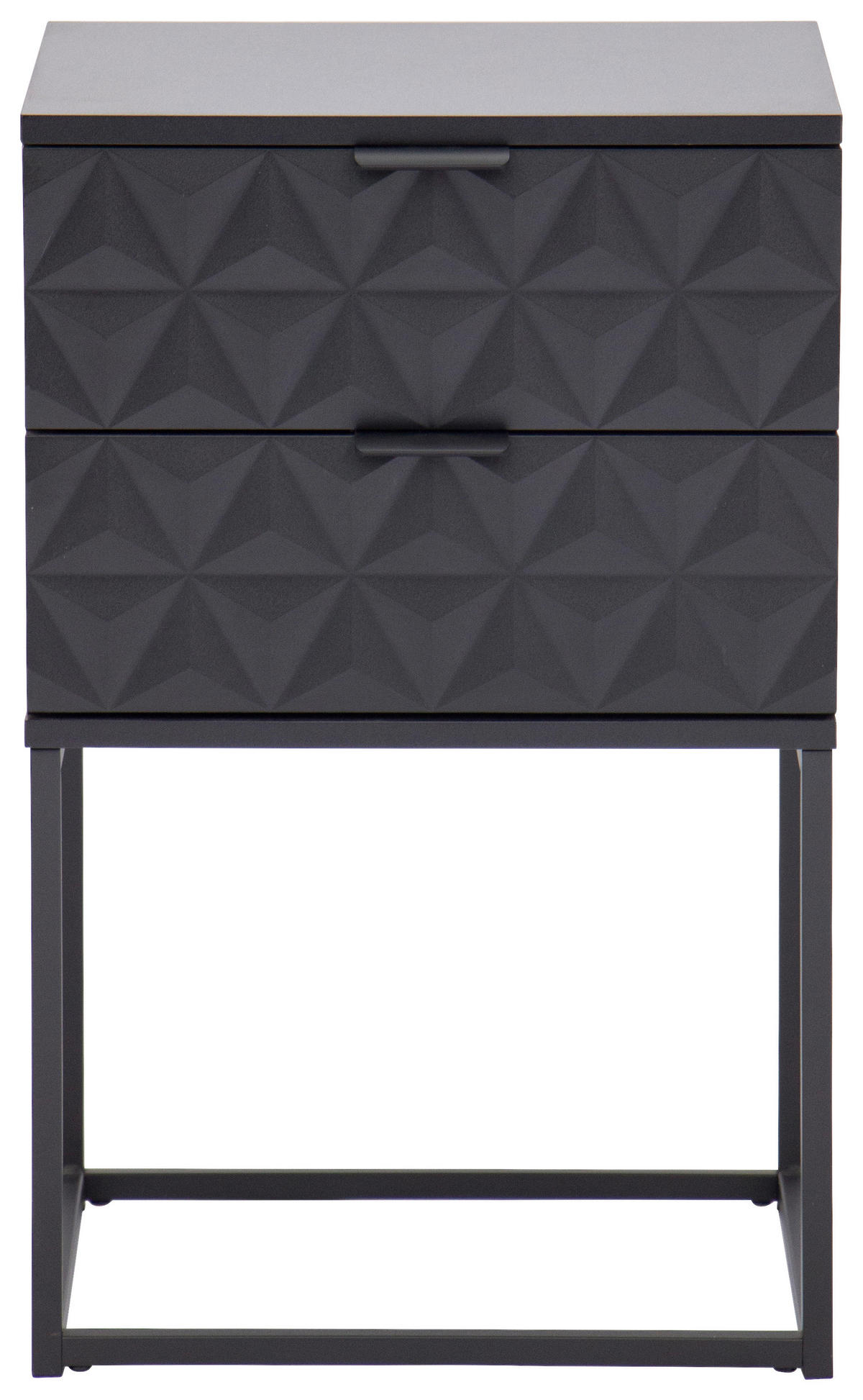 NACHTSCHRANK 42,5/67/38,5 cm  - Schwarz, KONVENTIONELL, Holzwerkstoff/Metall (42,5/67/38,5cm) - Boxxx