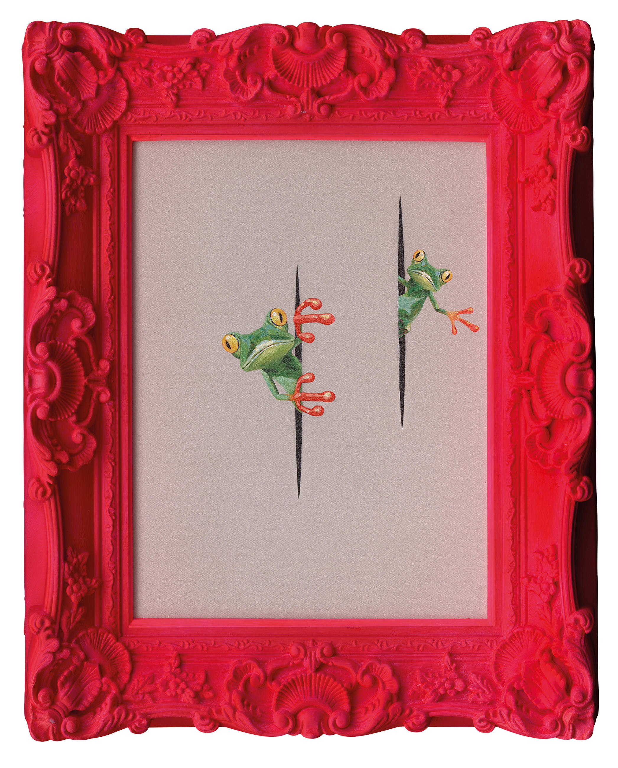 KUNSTDRUCK 44/54 cm - Rot/Schwarz, Trend, Papier/Kunststoff (44/54cm) - Monee