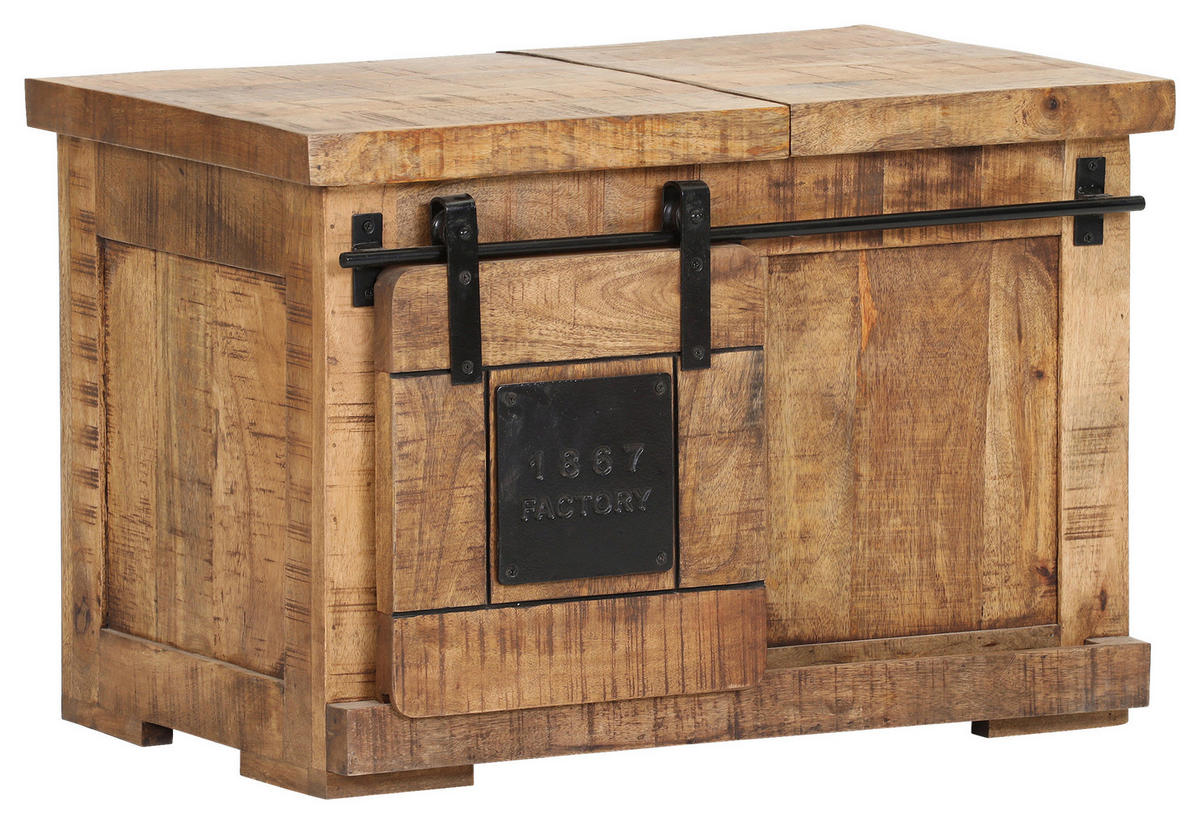 KOMMODE  in 75/50/45 cm  - Schwarz/Naturfarben, KONVENTIONELL, Holz/Metall (75/50/45cm) - Landscape