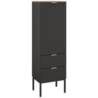 HIGHBOARD  in 40/138/42 cm  - Alufarben/Graphitfarben, Trend, Holzwerkstoff/Metall (40/138/42cm) - Stylife