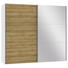 SCHWEBETÜRENSCHRANK in Weiß, Eichefarben - Eichefarben/Silberfarben, Design, Glas/Holzwerkstoff (252,8/220/65cm) - Jutzler SCHWEBETÜRENSCHRANK in Weiß, Eichefarben - Eichefarben/Silberfarben, Design, Glas/Holzwerkstoff (252,8/220/65cm) - Jutzler