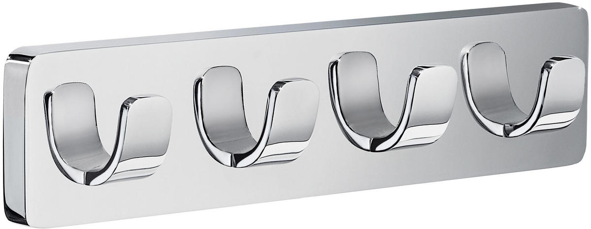 HAKENLEISTE  in Chromfarben  - Chromfarben, Basics, Metall (24,8/5/4cm)
