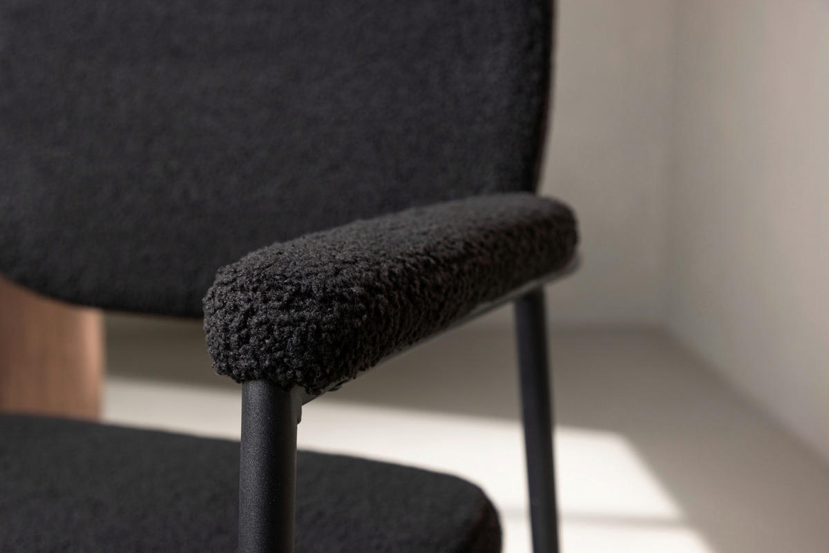 STOLSET stål  - svart, Design, metall/textil (58/90/61cm) - Livetastic