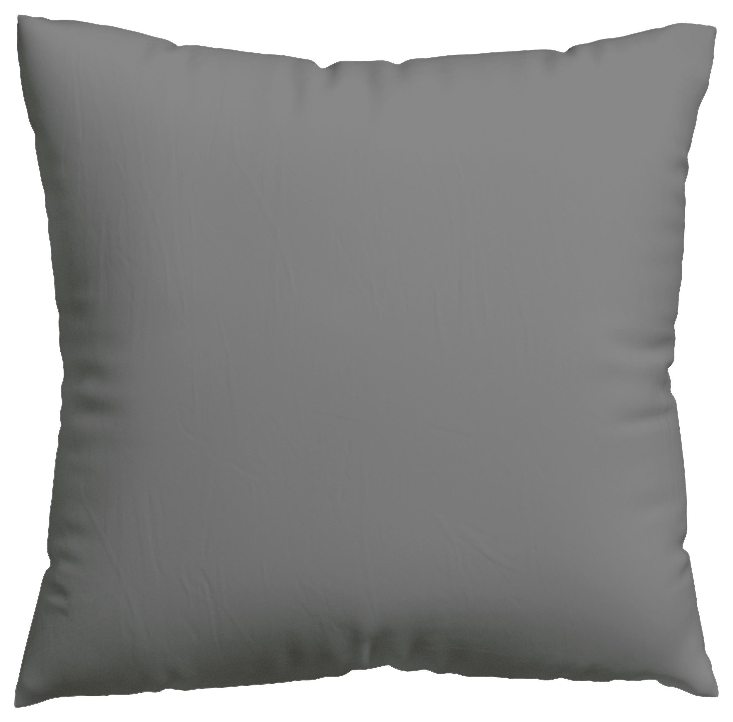 KISSENHÜLLE KNITTED JERSEY 40/40 cm  - Grau, Basics, Textil (40/40cm) - Schlafgut