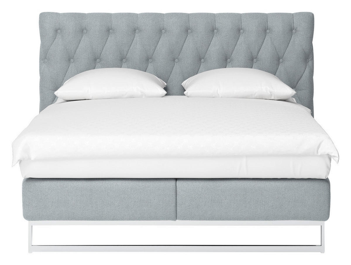 BOXSPRINGBETT 200/200 cm  in Mintgrün  - Chromfarben/Mintgrün, KONVENTIONELL, Textil/Metall (200/200cm) - Joop!