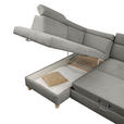 ECKSOFA inkl. Funktionen Dunkelgrau Samt  - Dunkelgrau, Design, Holz/Textil (206/261cm) - Venda