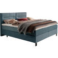 BOXSPRINGBETT 200/220 cm  in Graublau  - Graublau/Schwarz, KONVENTIONELL, Textil/Metall (200/220cm) - Esposa