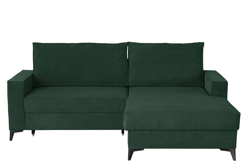 Colțar Extensibil, lemn, metal, textil, verde,