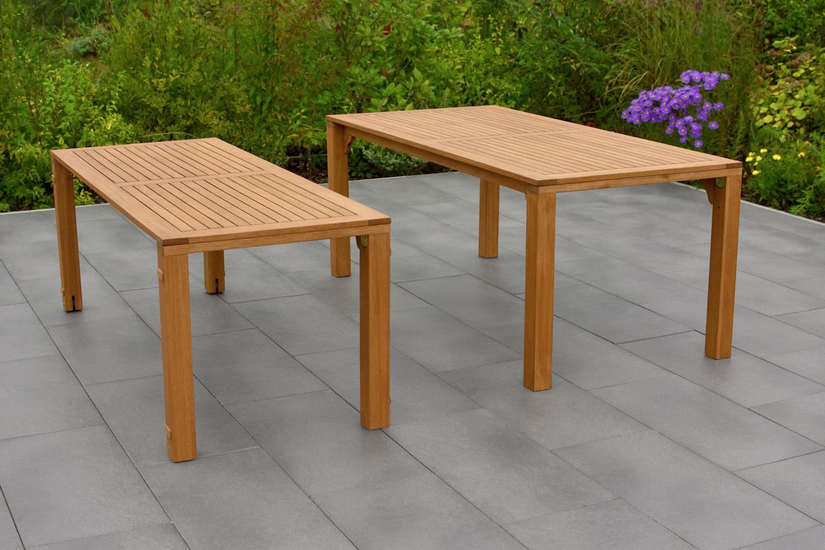 GARTENSET Eukalyptusholz Hartholz  - Naturfarben/Grün, KONVENTIONELL, Holz/Textil - Gardenson