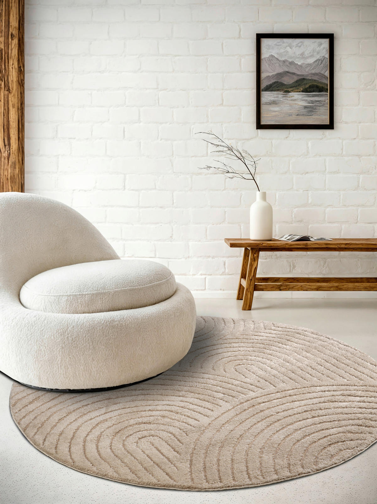 HOCHFLORTEPPICH 200 cm New York Taupe  - Taupe, Basics, Kunststoff/Textil (200cm) - Elle Decoration