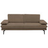 3-SITZER-SOFA in Velours Hellbraun  - Hellbraun/Beige, Design, Textil/Metall (222/89/104cm) - Dieter Knoll