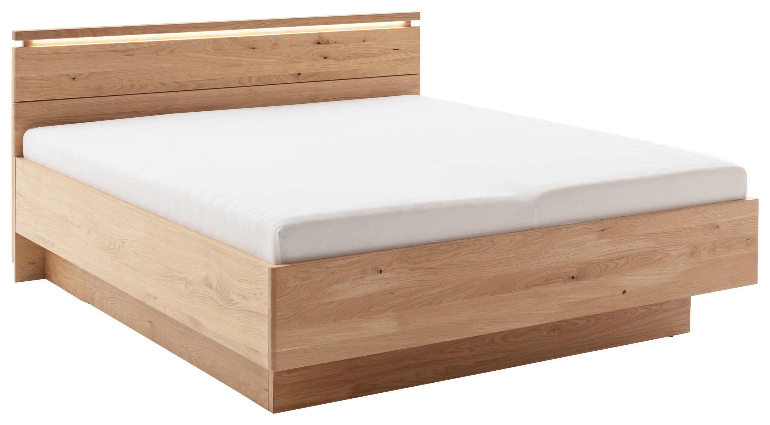 PAT, 160/200 cm, stejar Bianco - stejar Bianco, Natur, lemn/material pe bază de lemn (160/200cm)